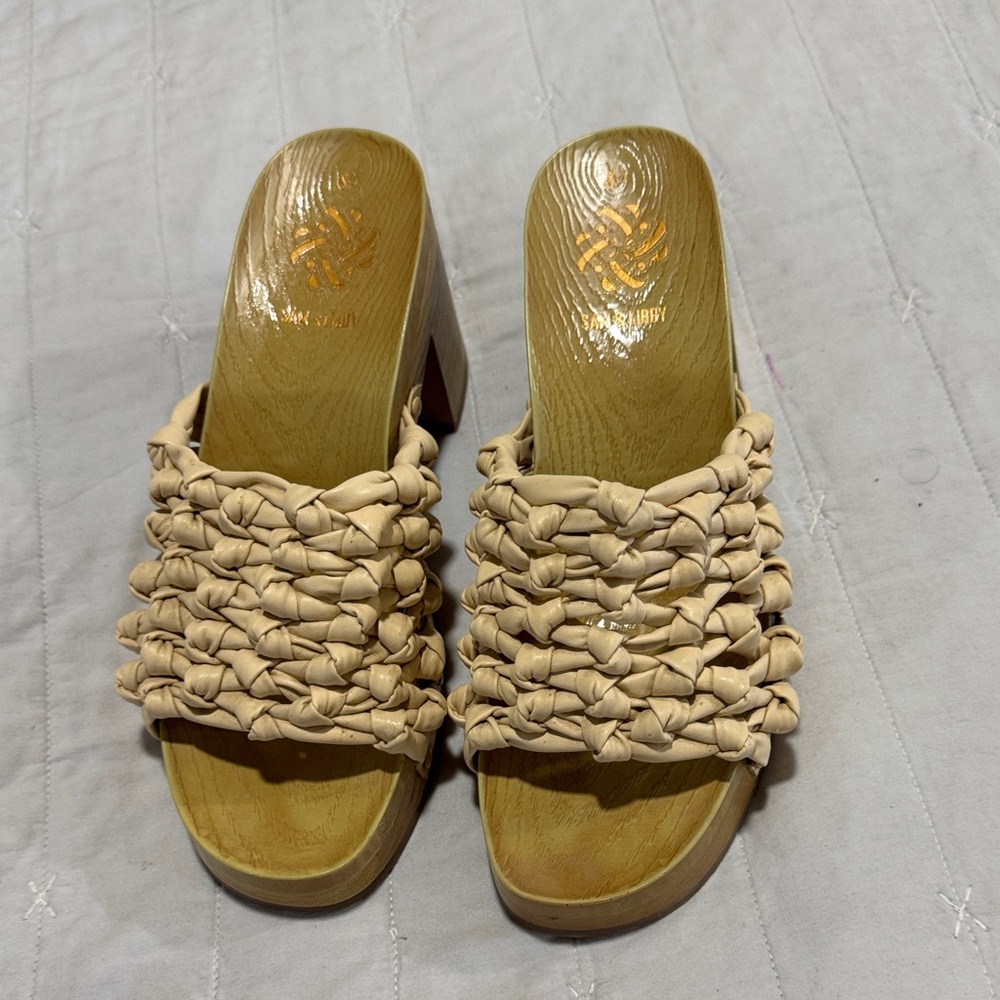Sam & Libby Braided Cream Mules